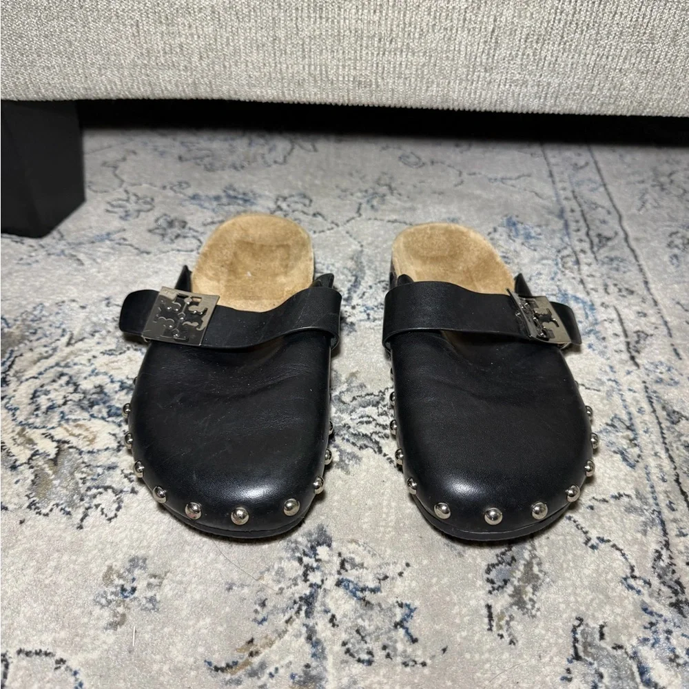 Tory Burch Mellow Studded Mule Black